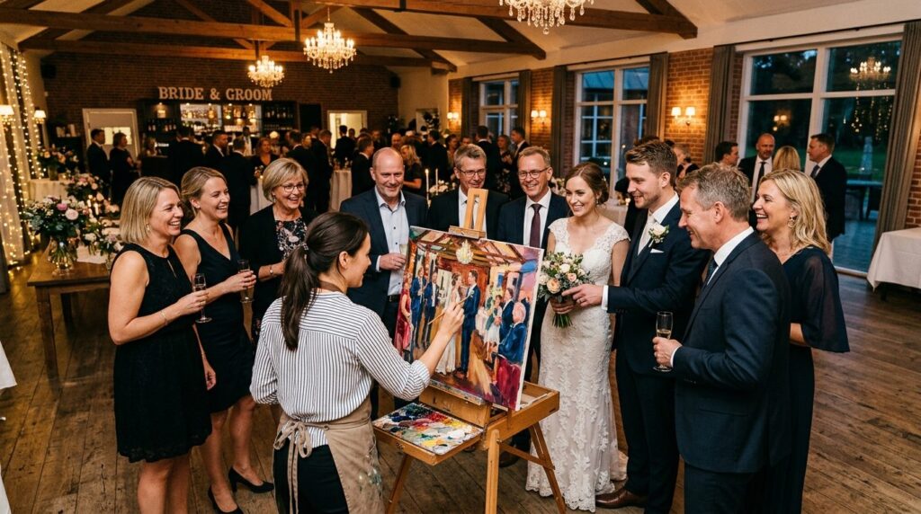 Professional wedding event documentation, photorealistic, co