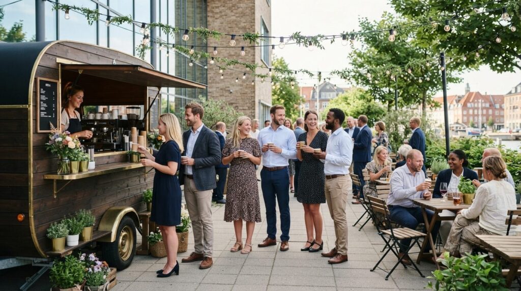 Professional event photo showing a group of well-dressed gue